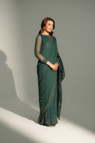 3 Piece Chiffon Embroidered Suit (FW0023)