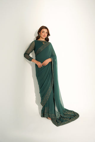 3 Piece Chiffon Embroidered Suit (FW0023)