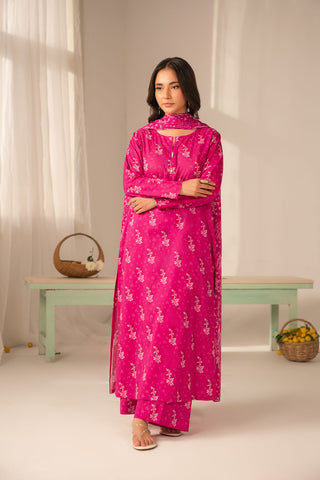 3 Piece Printed Lawn Printed Unstitched Suit (UC0105)