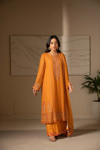 3 Piece Unstitched Chiffon Embroidered Suit (UF0014)
