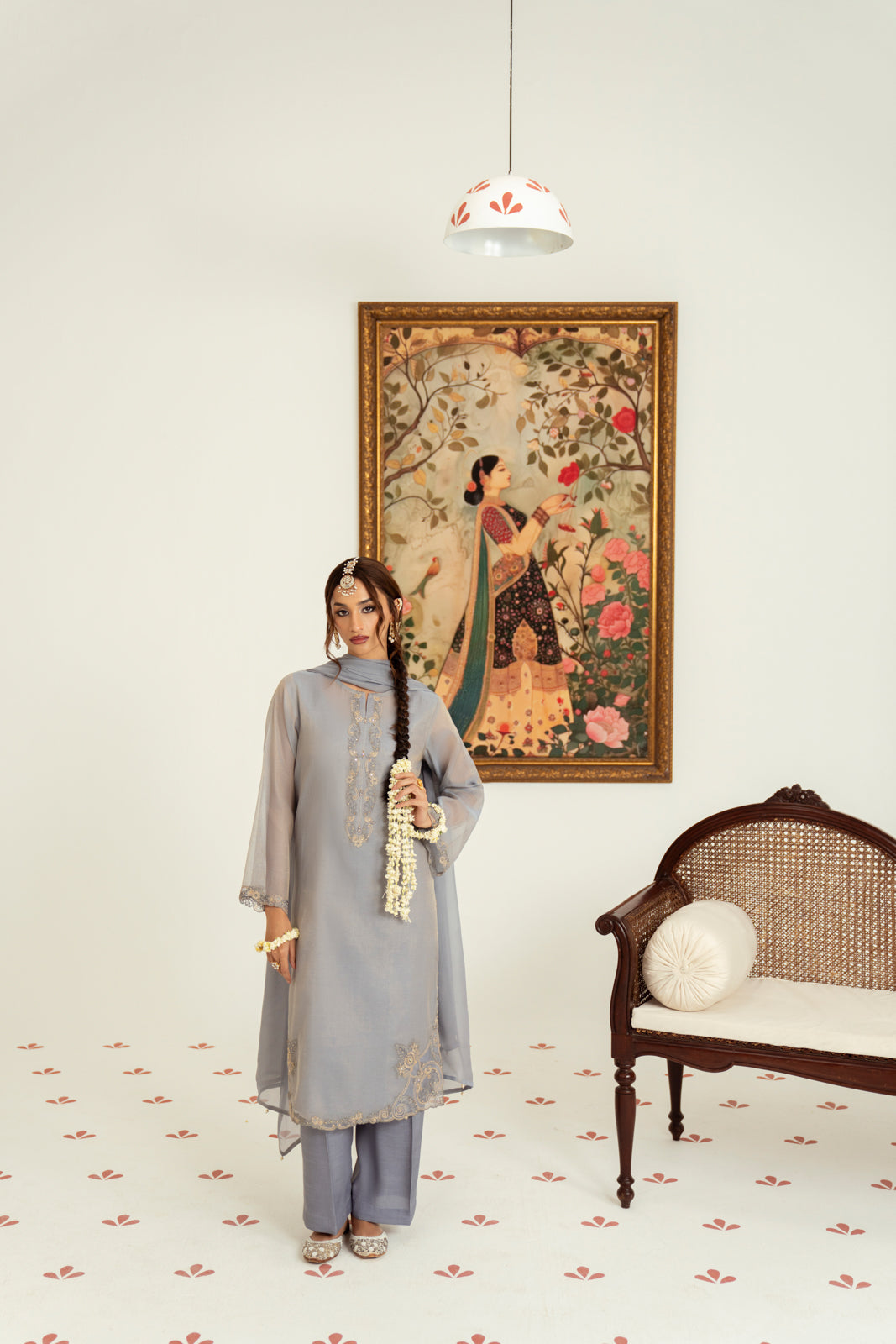 3 Piece Masoori Jacquard Embroidered Suit (FS0142)