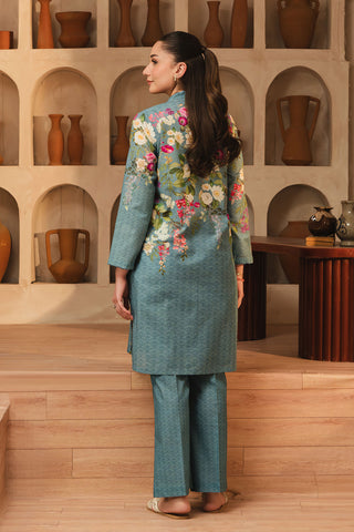 2 Piece Printed Slub Khaddar Printed Suit  (AE0040)