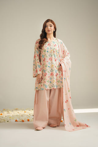 3 Piece Printed Lawn Printed Unstitched Suit (UC0115)