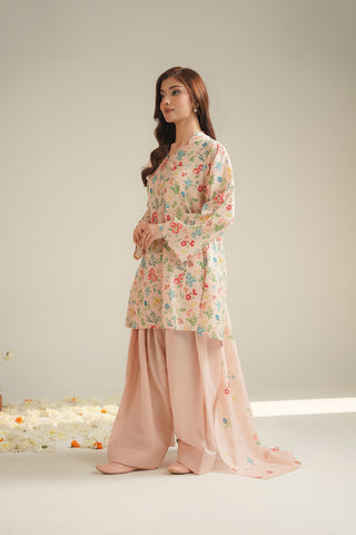 3 Piece Printed Lawn Printed Unstitched Suit (UC0115)