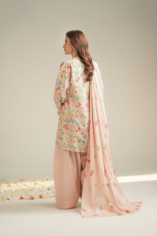 3 Piece Printed Lawn Printed Unstitched Suit (UC0115)