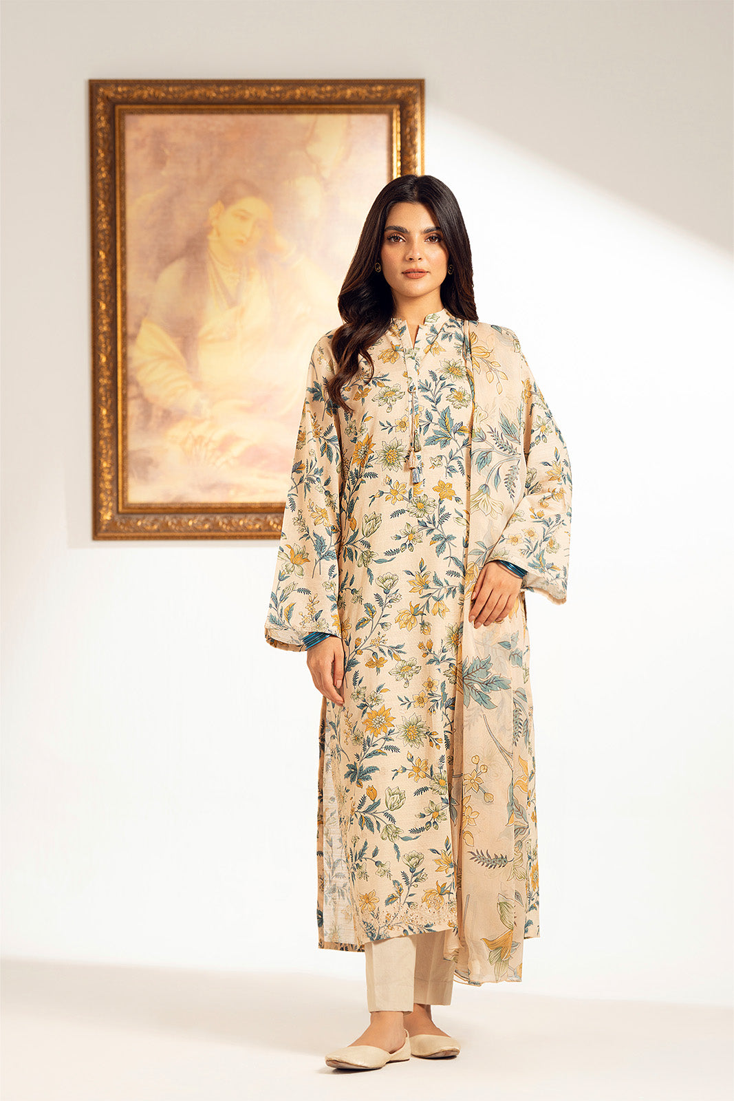 3 Piece Printed Slub Khaddar Printed (UC0085)