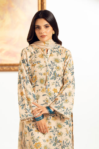 3 Piece Printed Slub Khaddar Printed (UC0085)