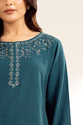 2 Piece Slub Khaddar Embroidered Suit (CP0339)