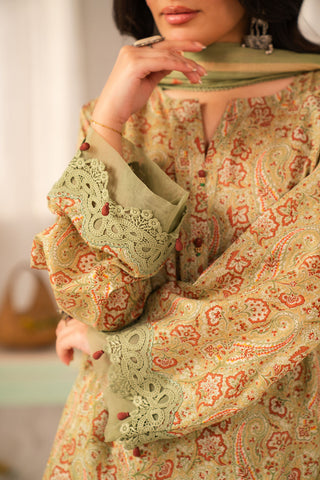 3 Piece Printed Lawn Printed Unstitched Suit (UC0114)