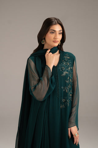 2 Piece Chiffon Embroidered (FS0113)