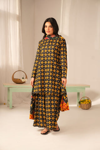3 Piece Printed Lawn Printed Unstitched Suit (UC0104)