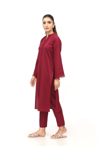 2 Piece Slub Khaddar Solid Suit (HB1186)