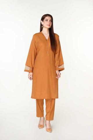 2 Piece Lawn Karandi Plain Suit  (HB1190)