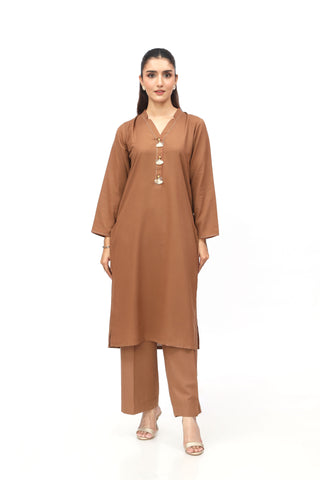 2 Piece Lawn Karandi Tasselling Suit  (HB1191)