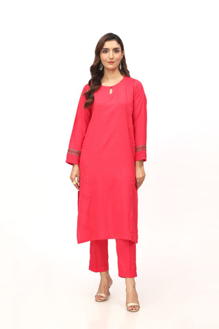 2 Piece Lawn Karandi Embroidered Suit  (HB1197)