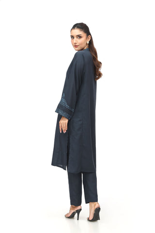 2 Piece Lawn Karandi Embroidered Suit  (HB1198)