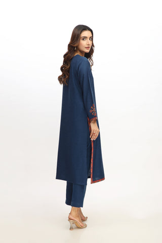 2 Piece Cotton Karandi Embroidered Suit (HB1242)