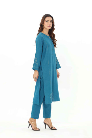2 Piece Cotton Karandi Solid Suit (HB1246)