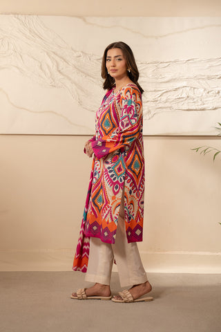3 Piece Unstitched  Lawn Printed Suit (UC0040)