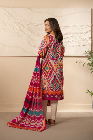3 Piece Unstitched  Lawn Printed Suit (UC0040)