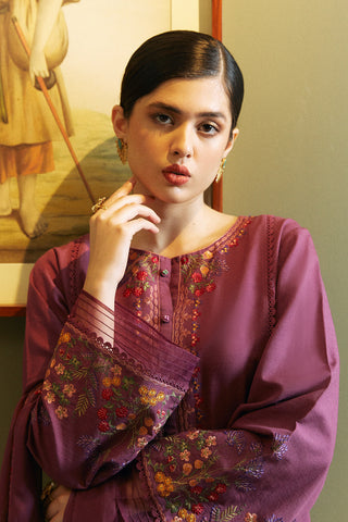 3 Piece Slub Khaddar Embroidered Suit (BA0092)