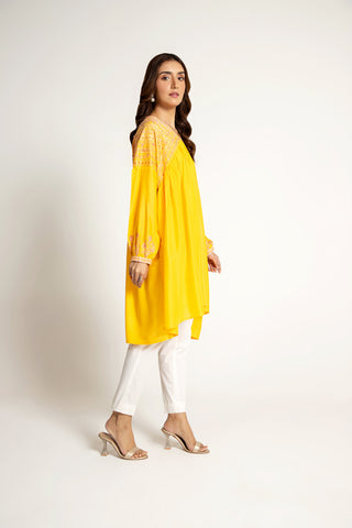 1 Piece Linen Viscose Embroidered Shirt  (BB9853)