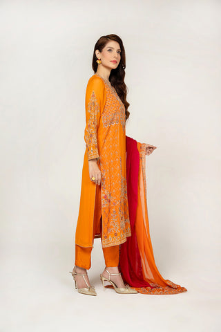 3 Piece Chiffon Embellished Suit  (AA5363)
