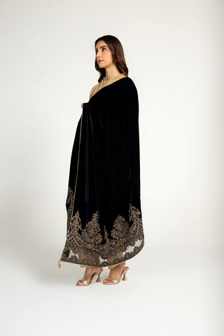 1 Piece Velvet Embellished Shawl  (AA5128)