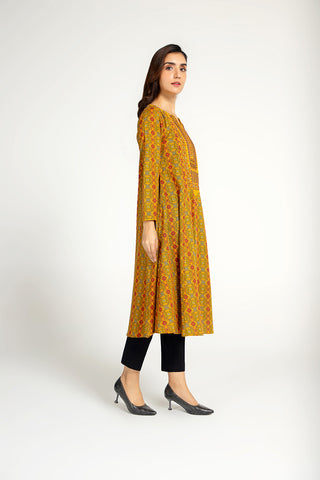 1 Piece Printed Slub Khaddar Embroidered & Printed Shirt  (PD1177)