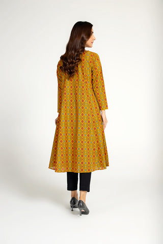 1 Piece Printed Slub Khaddar Embroidered & Printed Shirt  (PD1177)