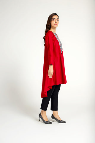 1 Piece Slub Khaddar Embroidered Shirt (BB9498)