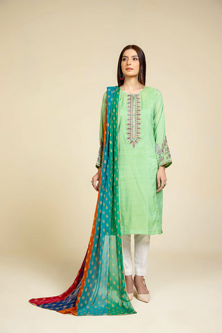 3 Piece Masoori Embroidered Suit (BB9894)