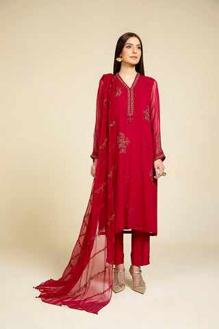 3 Piece Chiffon Embellished Suit  (AA5381)