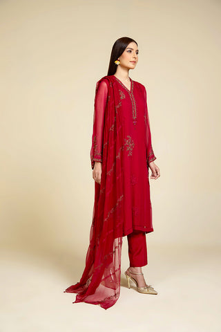 3 Piece Chiffon Embellished Suit  (AA5381)