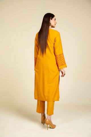 2 Piece Lawn Karandi Embroidered Suit  (HB1179)