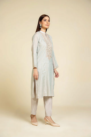 3 Piece Masoori Embroidered Suit  (BB9898)