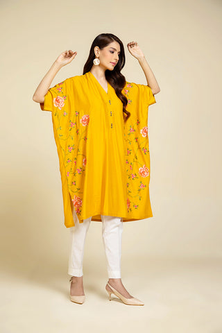 1 Piece Linen Viscose Embroidered Shirt  (BB9895)