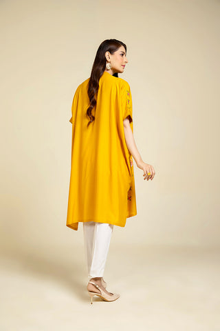 1 Piece Linen Viscose Embroidered Shirt  (BB9895)