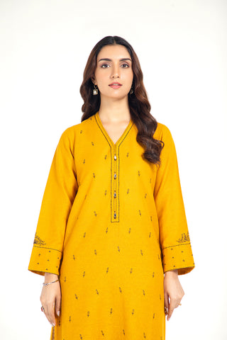 1 Piece Cotton Karandi Embroidered Shirt (HB1086)