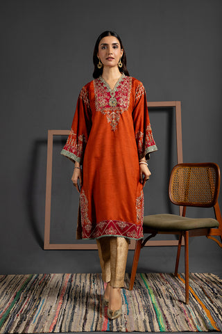 1 Piece Raw Silk Embellished Shirt  (AA5200)