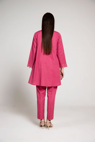 2 Piece Slub Khaddar Solid Suit  (AE0045)