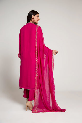 3 Piece Chiffon Embellished Suit  (AA5414)