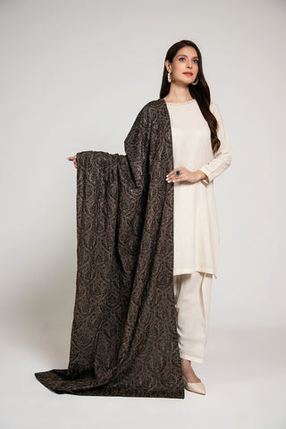 1 Piece Lawn Karandi Embroidered Shawl  (BB9968)