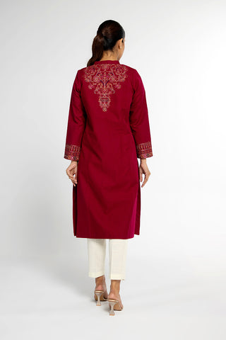 1 Piece Slub Khaddar Embroidered Jacket (BB9547)