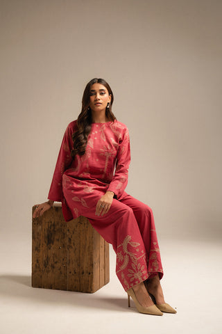 2 Piece Lawn Karandi Embroidered Suit (CP0337)