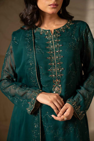 3 Piece Unstitched Chiffon Embroidered Suit (UF0015)