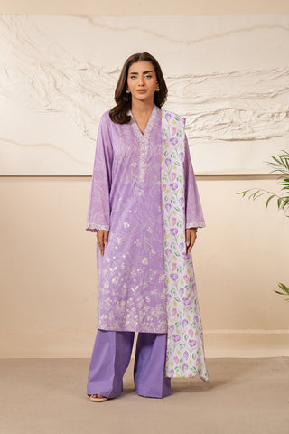3 Piece Unstitched  Lawn Printed Suit (UC0049)