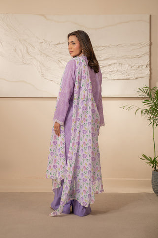 3 Piece Unstitched  Lawn Printed Suit (UC0049)