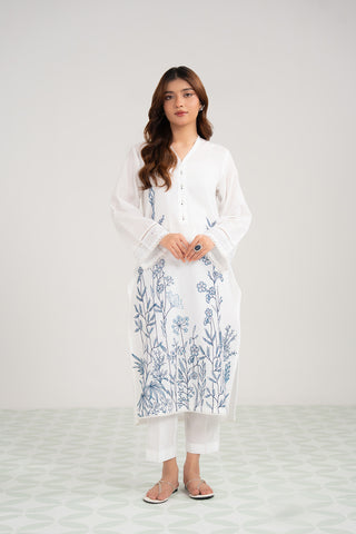 3 Piece Cotton Rip Stop Embroidered Suit (CS0423)