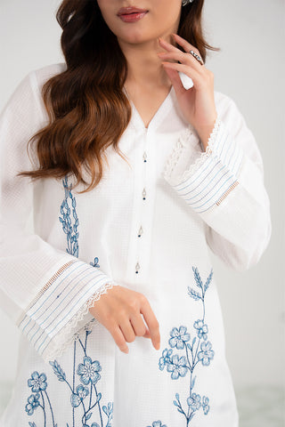 3 Piece Cotton Rip Stop Embroidered Suit (CS0423)